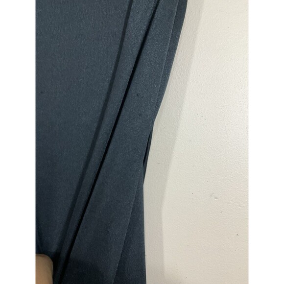 Vintage Womens Draped Front Midi Dress 8 Black Glam Party Formal Cocktail 80s - Picture 12 of 12